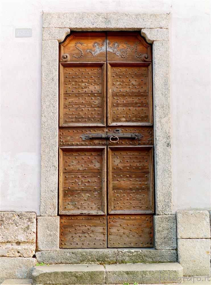 Desio (Milan, Italy) - Side entrance of the church of Santa Maria